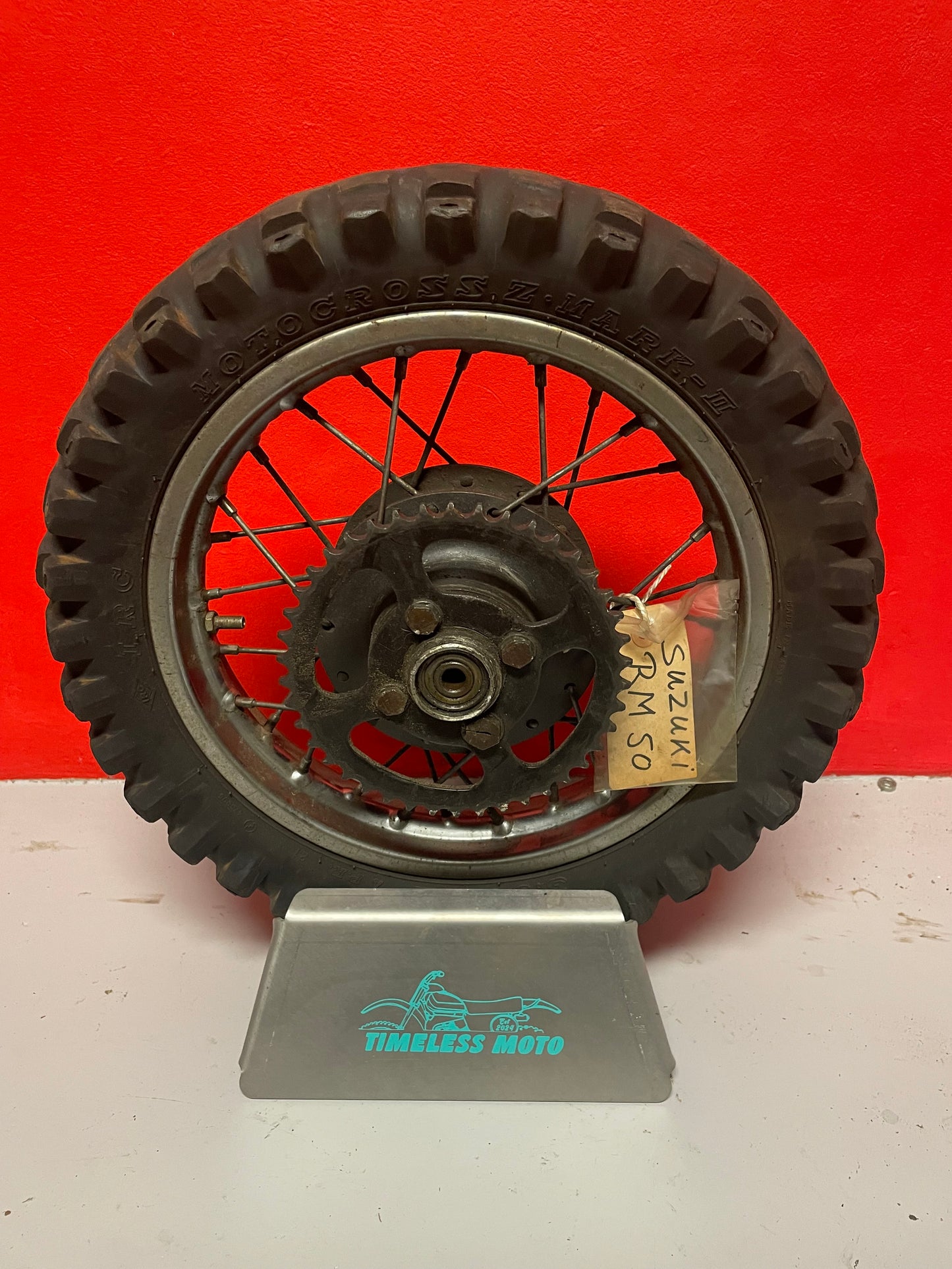 Suzuki RM50 1979-1981 (N-T-X) rear wheel complete
