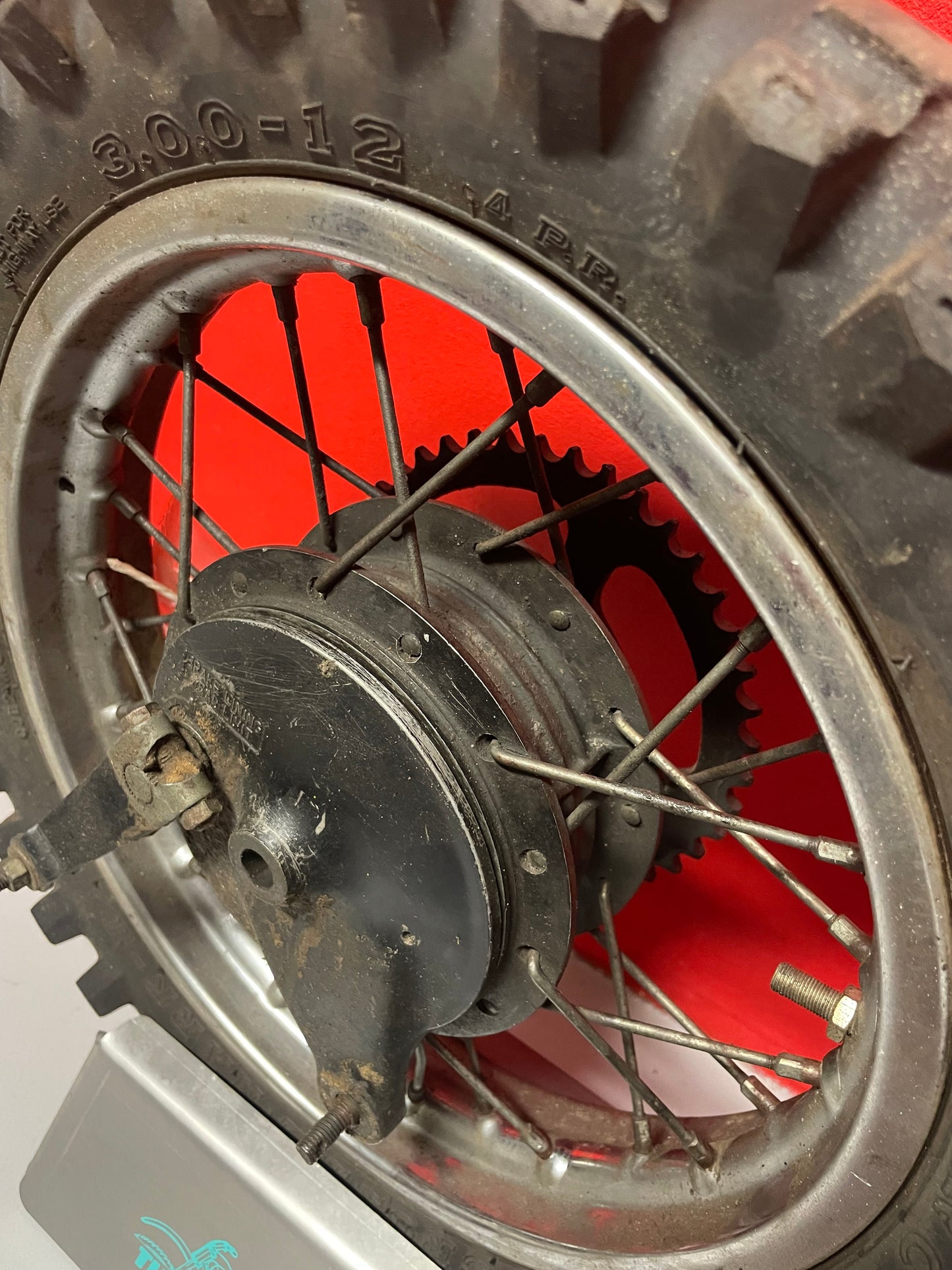 Suzuki RM50 1979-1981 (N-T-X) rear wheel complete