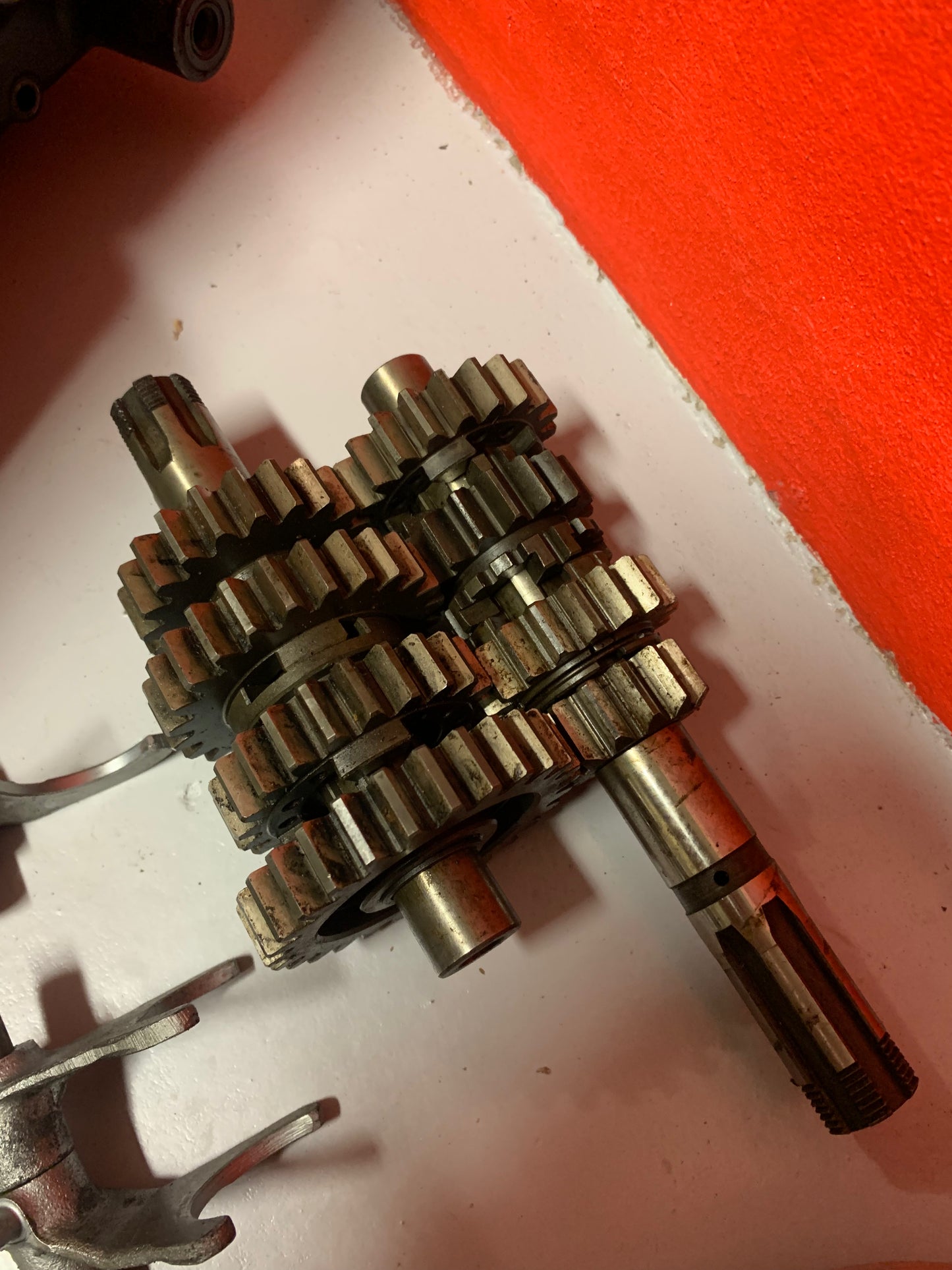 Suzuki RM400 Engine 1978 crankcase gearbox crankshaft