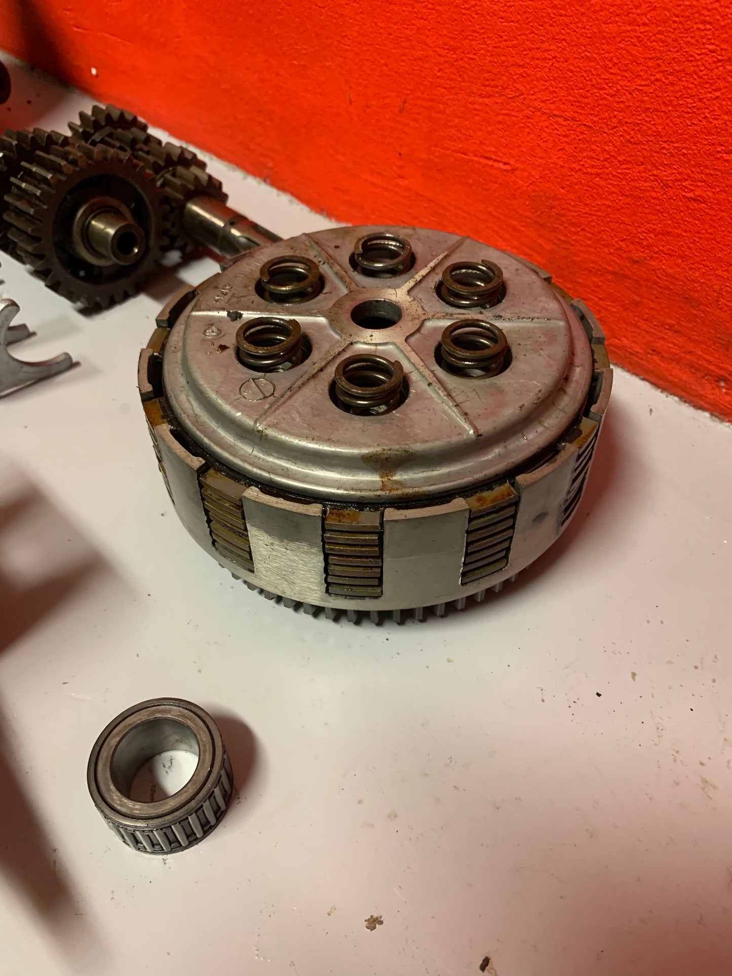 Suzuki RM400 Engine 1978 crankcase gearbox crankshaft