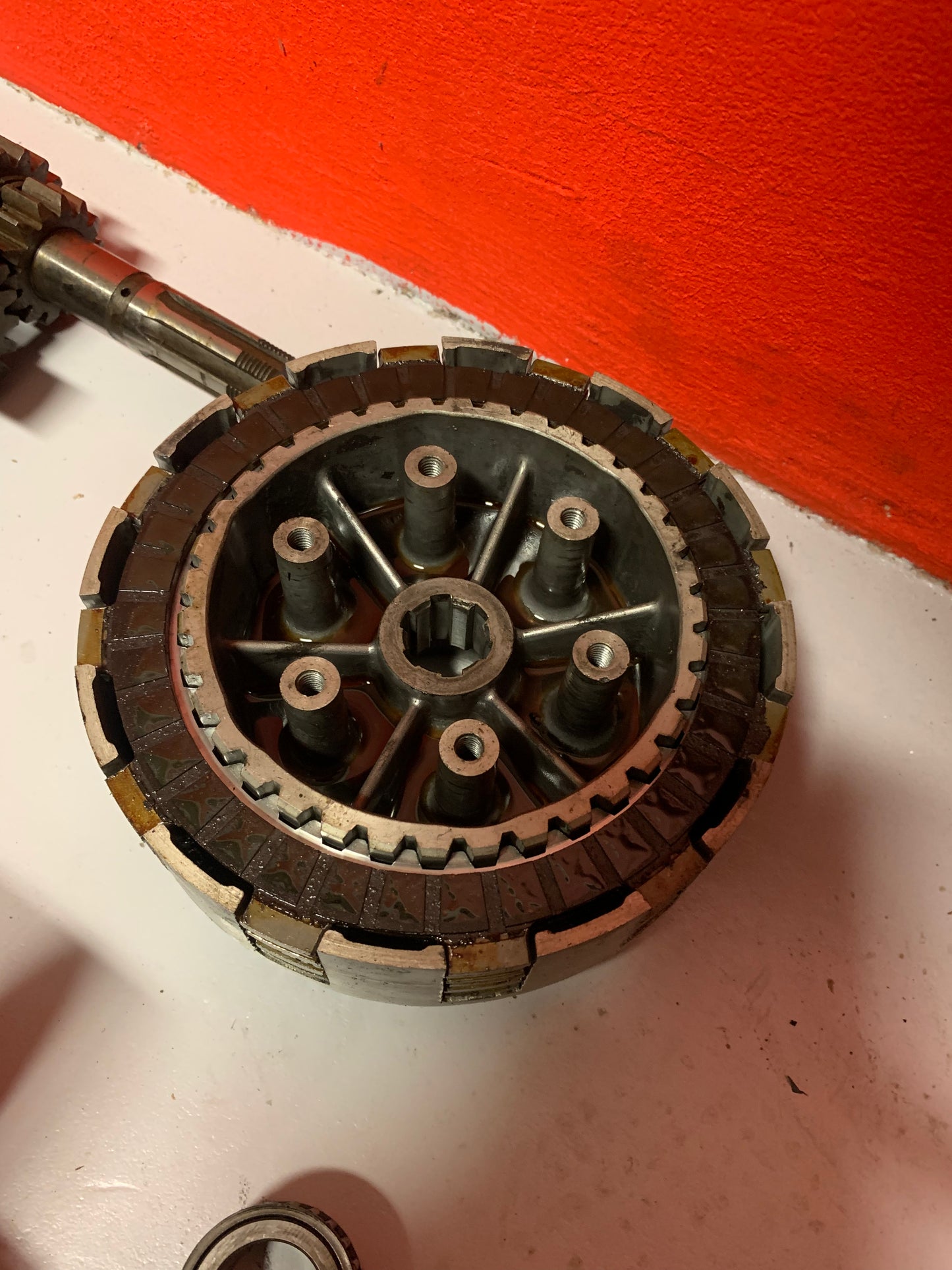 Suzuki RM400 Engine 1978 crankcase gearbox crankshaft