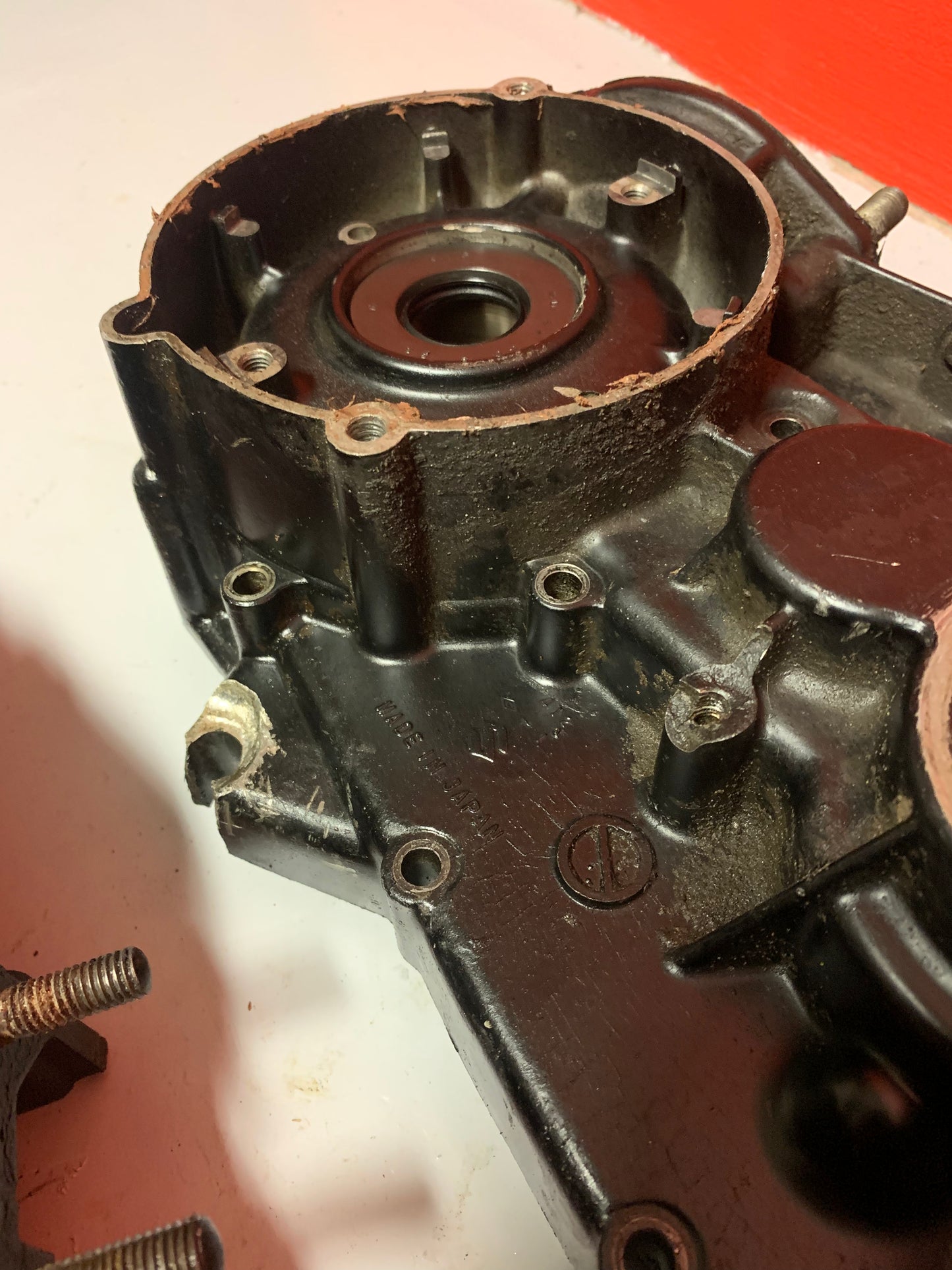 Suzuki RM400 Engine 1978 crankcase gearbox crankshaft
