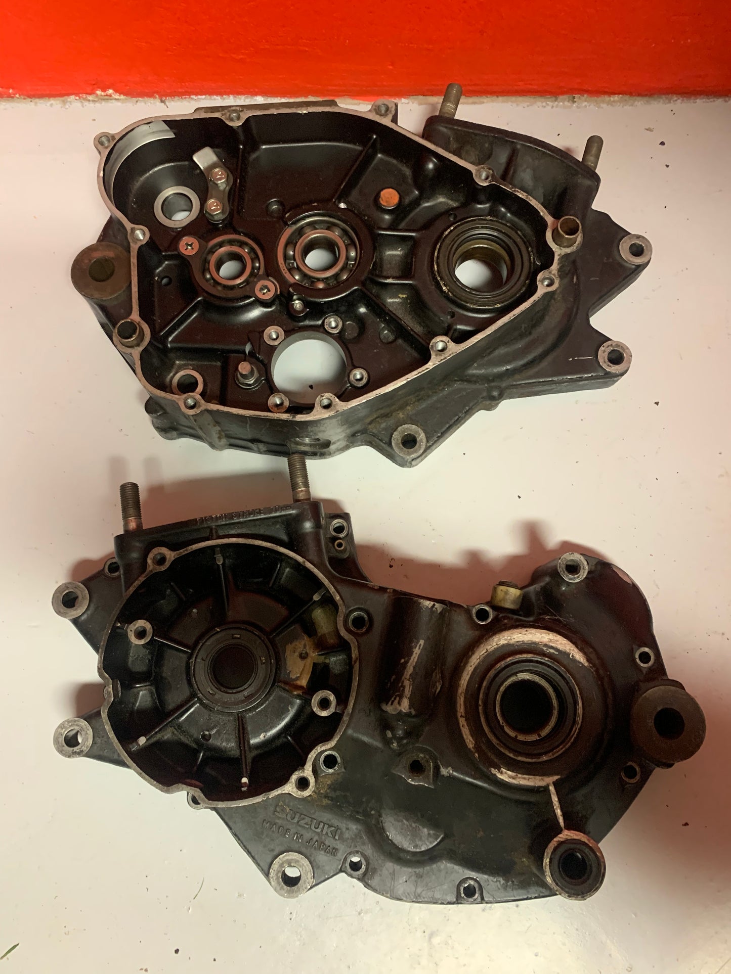 Suzuki Rm250 Engine 1980 crankcase gearbox crankshaft