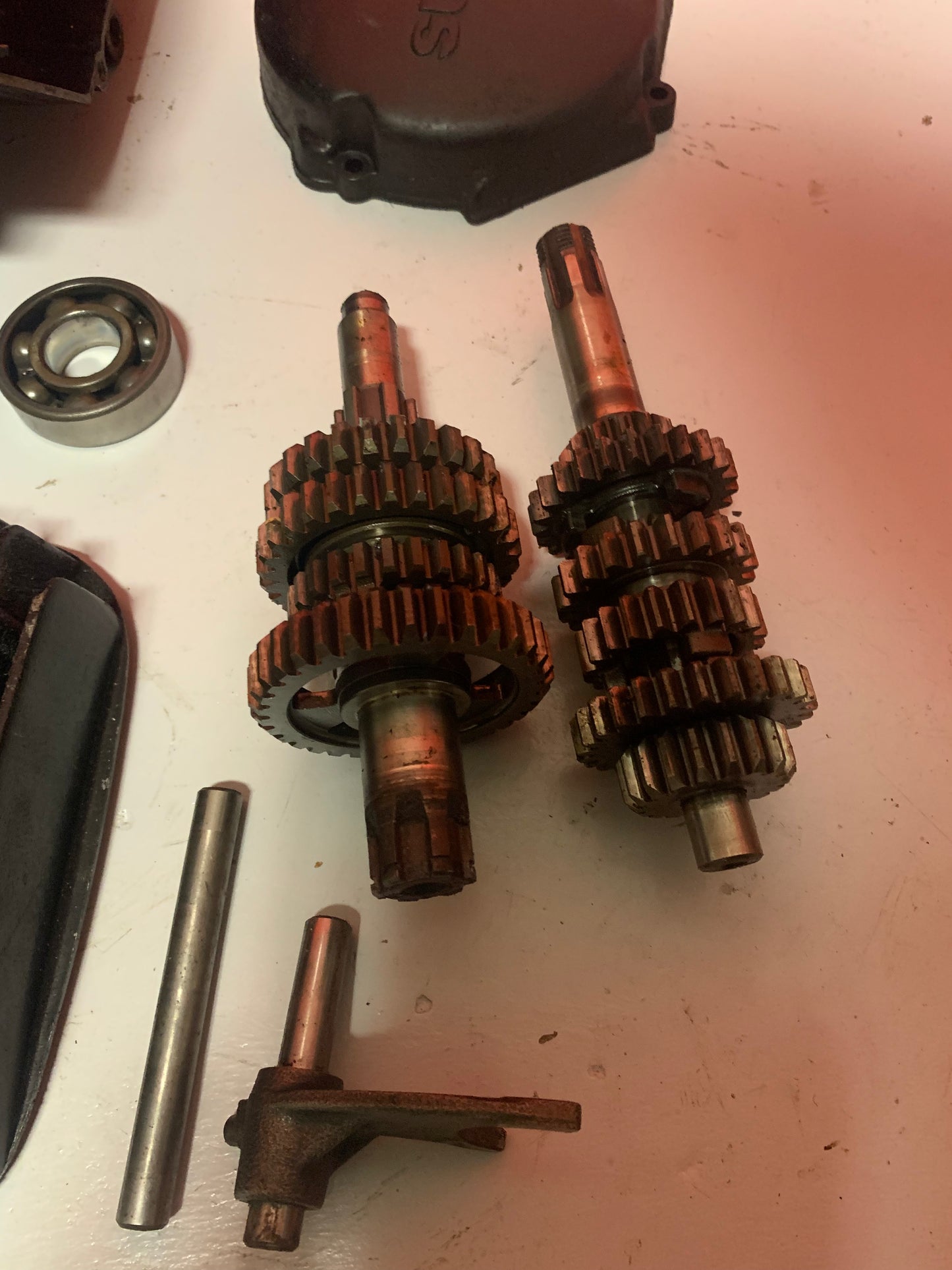 Suzuki RM80 engine 1983-1985 crankcase gearbox crankshaft