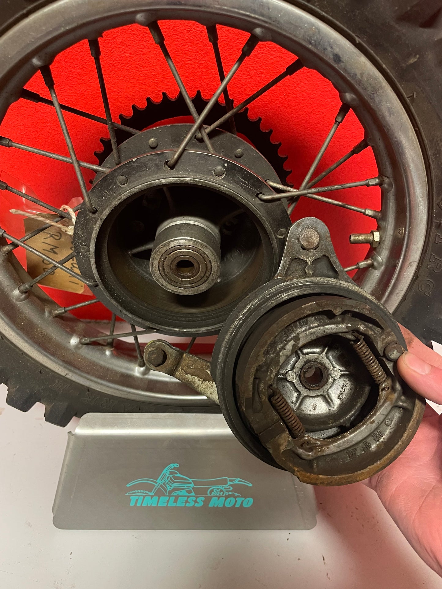 Suzuki RM50 1979-1981 (N-T-X) rear wheel complete