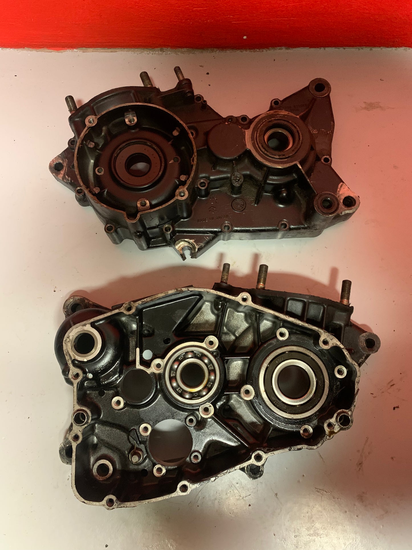 Suzuki RM400 Engine 1978 crankcase gearbox crankshaft