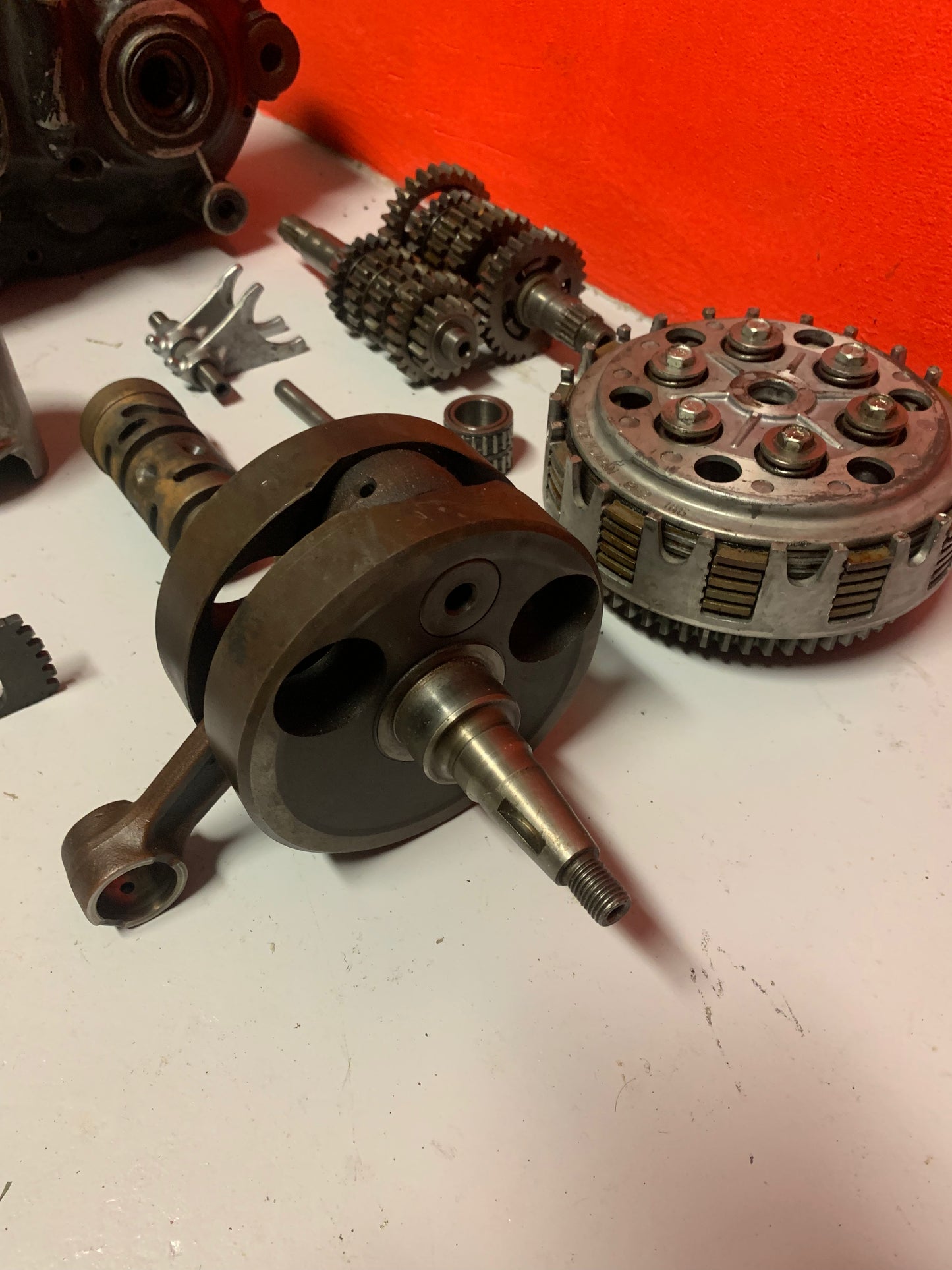 Suzuki Rm250 Engine 1980 crankcase gearbox crankshaft