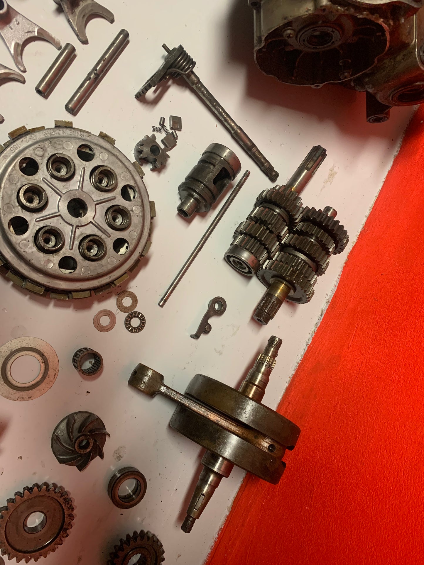 Complete Suzuki RM250F 1985 damaged engine.